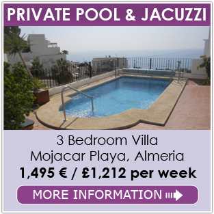 Short term Rentals in Mojacar, Costa de Almeria